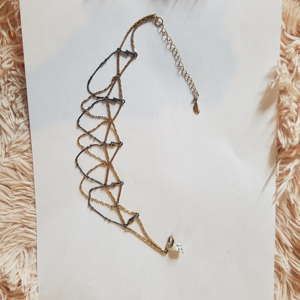 free people  mixed metals choker w lightning bolts